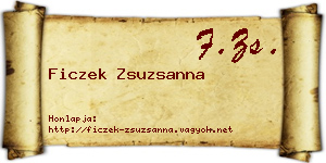 Ficzek Zsuzsanna névjegykártya